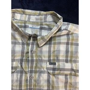 Columbia PFG Shirt Men's XXL Grey Green Omni Shade Vented Fishing Outdoor 2XL